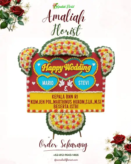 Papan Bunga Pernikahan Merigi Sakti